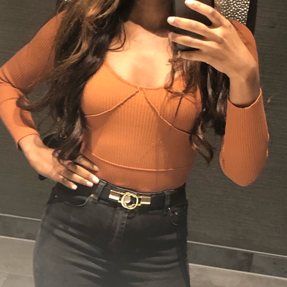 Rust Knit Bodysuit - Picture 4 of 4